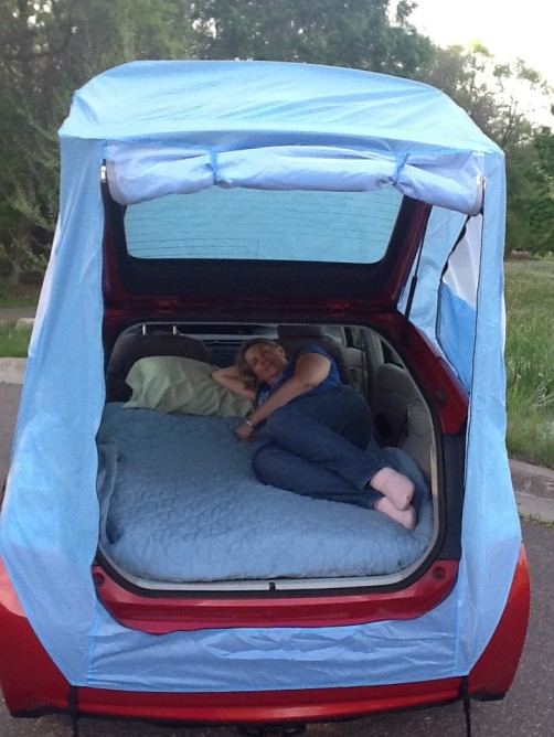 Camping tent for a Prius