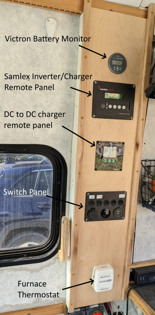 Van electrical panel